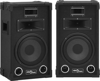 vidaXL Altavoces Pasivos Escenario Profesional Hifi 2 Uds 800 W Negro Vidaxl