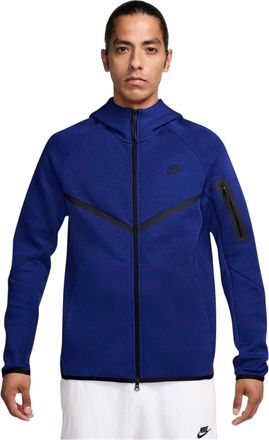 Nike Heren-hoodie met ritssluiting en chevronpatroon (Royaal Blauw)