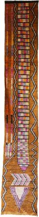 AFK Living Alfombra bereber marroquí de pura lana 74 x 596 cm