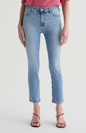 AG - Adriano Goldschmied Mari Mid Rise Slim Straight Leg Jeans in Marina Blue at Nordstrom Rack, Size 30