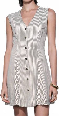 Greylin Zora Stripe Dress In Ivory/black
