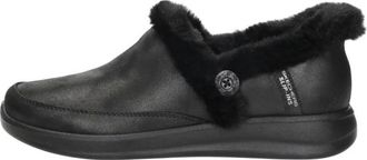 Skechers Slip-ins Cozy Escape - Dames - Pantoffels - Zwart - 37 EU - Leer - Schoenen
