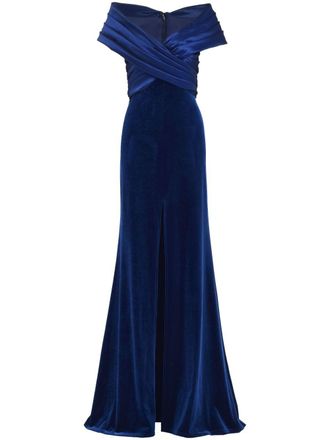 Tadashi Shoji Baxter gown - women - Polyester/Spandex/Elastane - 3XL - Blue