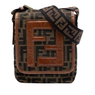 Fendi Pre-owned Cross Body Bags, female, Brown, Size: ONE SIZE Pre-owned Canvas Crossbody Bag