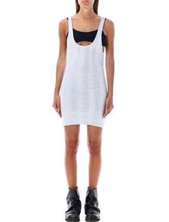 The Attico Jersey Mini Jurk Strass