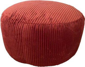 Relaxdays Puf Relaxdays, Corduroy, Hxd: 35 X 50 Cm, Relleno De Poliestireno, Coj&iacute;n Redondo, Taburete Para Sal&oacute;n, Asiento, &Oacute;xido