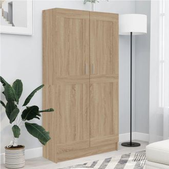 Berkfield Home Book Cabinet Sonoma Oak 82.5x30.5x150 cm Engineered Wood in Brown
