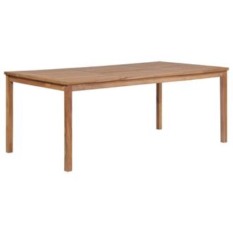 Berkfield Home Garden Table 200x100x77 cm Solid Teak Wood in Brown | Size: 200 x 100 x 77 cm
