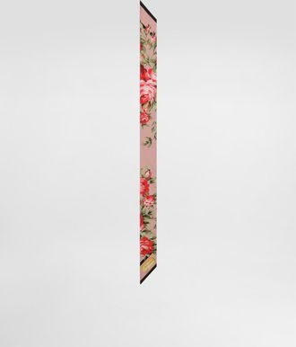Dolce & Gabbana Rose Bouquet-print Silk Twill Bandeau 6x100 - Woman Scarves And Silks Multicolor Onesize