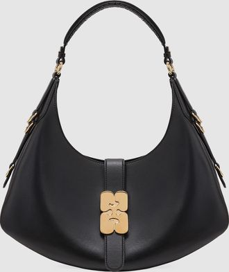 Ganni Sac &agrave; main Kat Small Gold Black