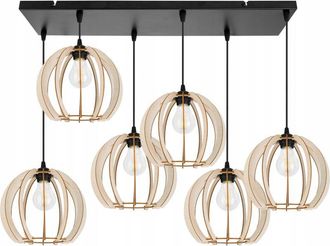 OEM L&aacute;mpara De Techo Colgante Led Moderna De Madera