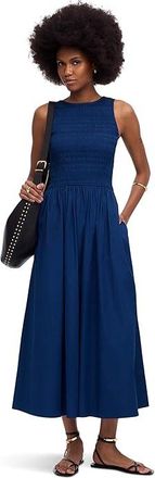 Madewell Sicily Dress - Mid With Poplin Womens Dress Blue Moon : 2XS (Womens 000), Cotton