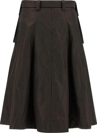 Ganni Womens Skirt Duchesse Demitasse Recycled Polyamide