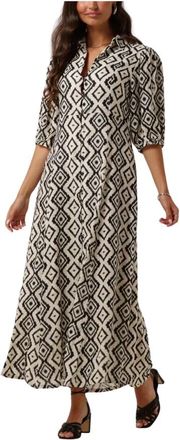 Mr Mood MRS Tarabel Maxi Jurk - Dames - Maxi kleedjes - Veelkleurig - S - Linnen - Kleedjes