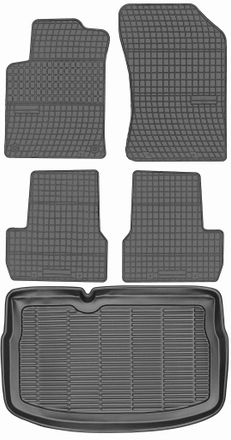OEM Juego De Alfombrillas De Goma Para Coche Y Maletero Para Citro&euml;n C3 Ii Hatchback (2010-2016)