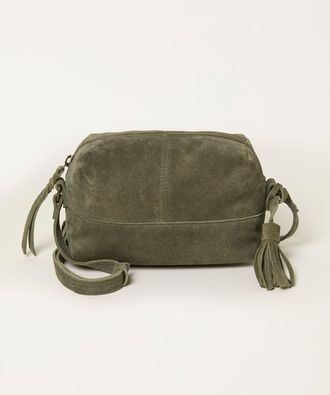 Fat Face FatFace Green Suede Camera Bag