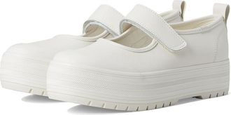 Keds Keds Mary Jane Womens Shoes White Leather : 6.5 B - Medium, Canvas