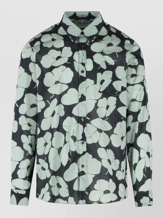 Dries Van Noten corbino cotton shirt long sleeves floral
