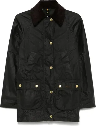 Barbour Jassen, Dames, Groen, M, Katoen, Groene Waterdichte Katoenen Jas