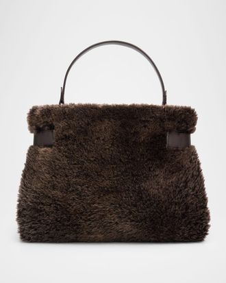 Brunello Cucinelli Shearling Top-Handle Bag