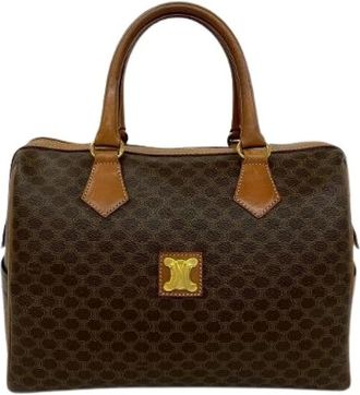 Celine Pre-owned Macadam Leren Handtas - Dames - Vintage Handtas - Bruin - ONE Size - Leer - Vintage