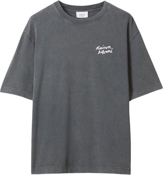 Maison Kitsun&eacute; Handwriting Faded Oversize Tee Mrmjt23kjbit8