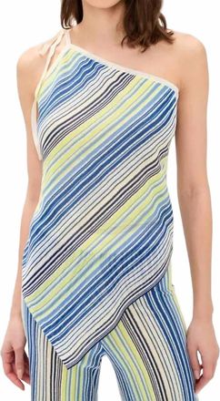 Line & Dot Kit Striped Knit Top In Blue Multi