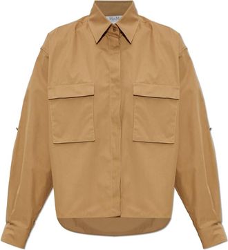 Max Mara Tenue Shirt - Dames - Overhemden - Beige - S - Katoen - Overhemden