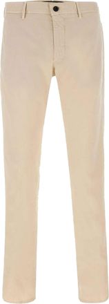 Incotex Mens Nude Stretch Cotton Trousers - Ivory - Size EU 40 (Mens)