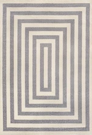 Jonathan Y Designs Bandol Modern Classic Mitre Stripe Area Rug in Gray/ivory at Nordstrom, Size 3Ft 0In X 5Ft 0In