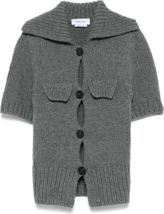 Alexander McQueen Short-Sleeved Cardigan - Womens - Wool/Cashmere/Polyamide