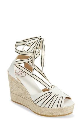 Toni Pons Wraparound Espadrille Wedge in Cru-Negre at Nordstrom, Size 9-9.5Us