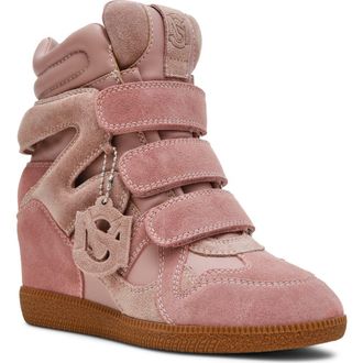 Steve Madden Mavis Wedge High Top Sneaker in Pnk Multi at Nordstrom, Size 5.5