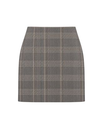 Patrizia Pepe Prince of Wales Check Skirt - Brown