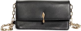 Christian Louboutin Bettina Leather Shoulder Bag in Black/Gold at Nordstrom