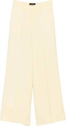Fabiana Filippi Wijde broek - Dames - Wijde Broeken - Geel - XS - Leer - Broeken