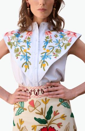 The IQ Collection Brodery Mani Shirt in Blue at Nordstrom, Size X-Large