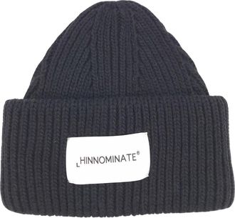 Hinnominate Berretto a coste con patch logo - - Accessories - Donna - Nero - ONE SIZE