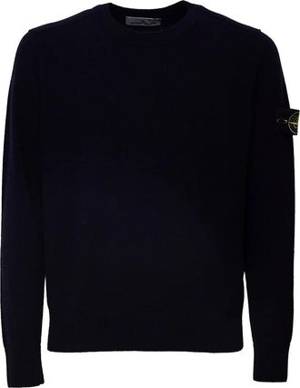 Stone Island Trui met ronde hals - Heren - Ronde hals truien - Blauw - S - Wol - Truien & Vesten
