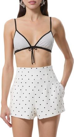 AFRM Jade Polka Dot Bra Top in Blanc Pin Dot at Nordstrom, Size X-Small