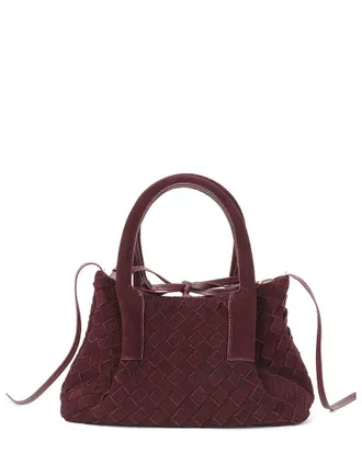 Tiffany & Fred Woven Suede Tote