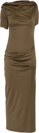 Jacquemus Drapeado Jurk - Dames - Casual kleedjes - Groen - M - Polyester - Kleedjes