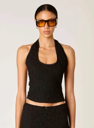Nia Olive Top In Black