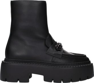 Jimmy Choo London Black Leather Ankle Womens Boots