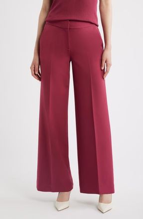 Tahari by ASL Wide Leg Pants in Berry Bliss at Nordstrom, Size 10