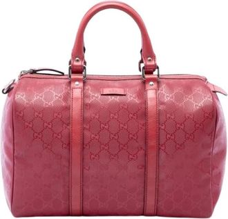 Gucci Pre-owned Boston Bag - Dames - Vintage Handtas - Rood - ONE Size - Leer - Vintage