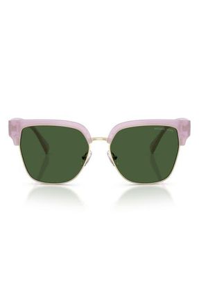 Michael Kors St. Eustatius 56mm Square Sunglasses in Wisteria /Green at Nordstrom