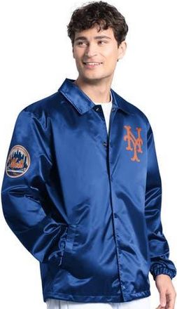 Starter Mens Starter Royal New York Mets Cooperstown Collection Point Man Full-Snap Coaches Jacket at Nordstrom, Size Xx-Large