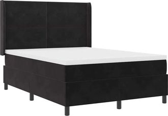 vidaXL Vidaxl - Cama Con Box Spring Led Y Colch&oacute;n Negro 160 X 200 Cm Terciopelo