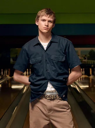 Dickies Mens Short-sleeve mechanic shirt